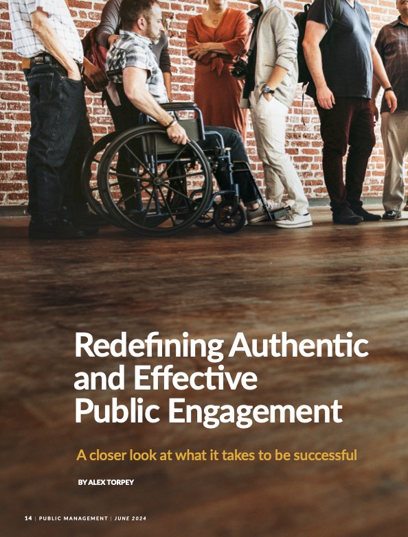 Alex featured in ICMA Magazine on public engagement